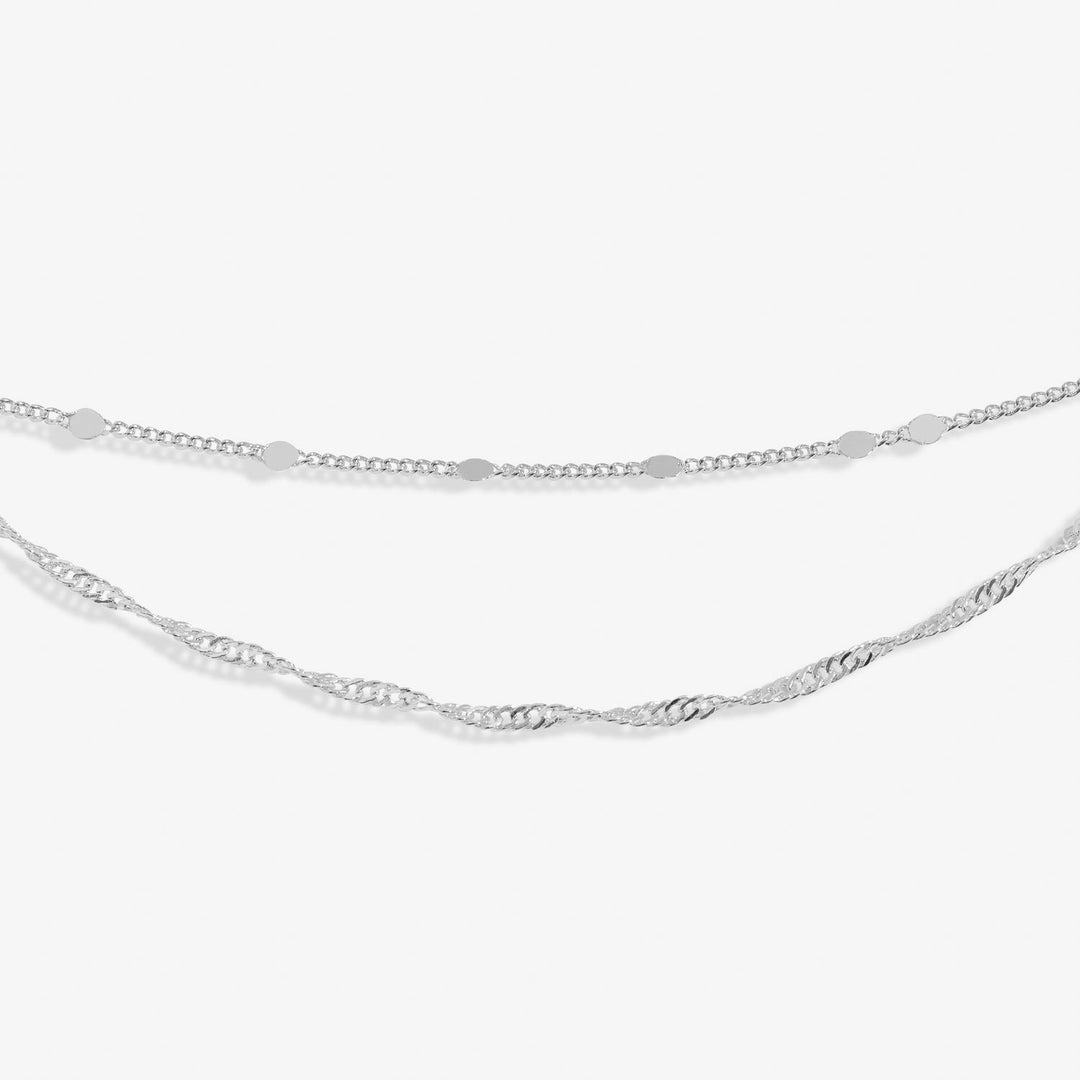 Layered Twist Silver Plated 23cm + 3cm Extender Anklet 8532Joma Jewellery8532