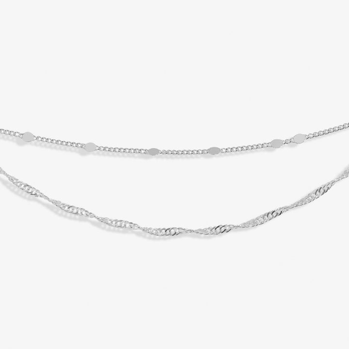 Layered Twist Silver Plated 23cm + 3cm Extender Anklet 8532Joma Jewellery8532