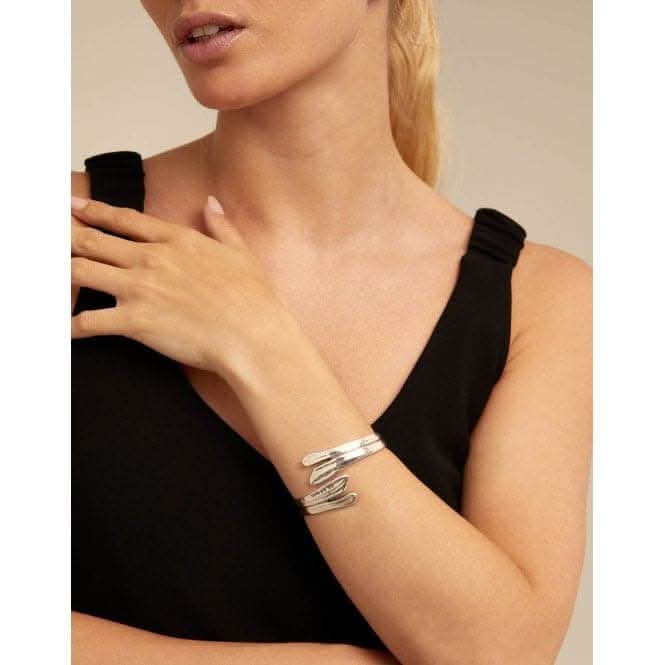Leaf Me Alone Silver Metal BraceletUNOde50PUL2268MTL0000M
