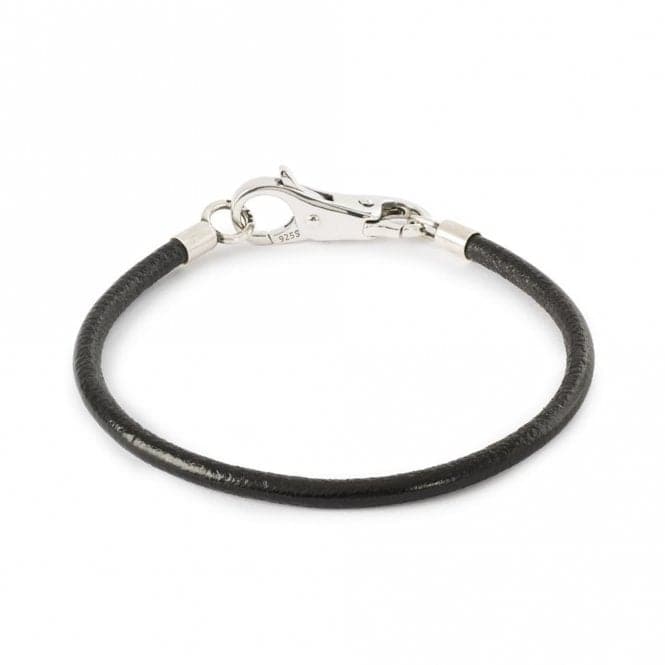 Leather Cord Black BraceletTrollbeadsTLEBR - 00082 Size 18cm