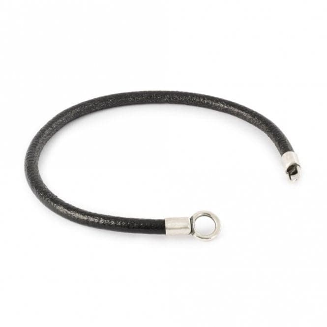 Leather Cord Black BraceletTrollbeadsTLEBR - 00082 Size 18cm