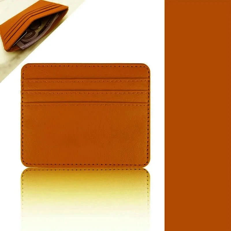 Leather Multi - Slot Card Wallet for Business Cards & Credit CardsAcotis Diamonds14:365458#Brown
