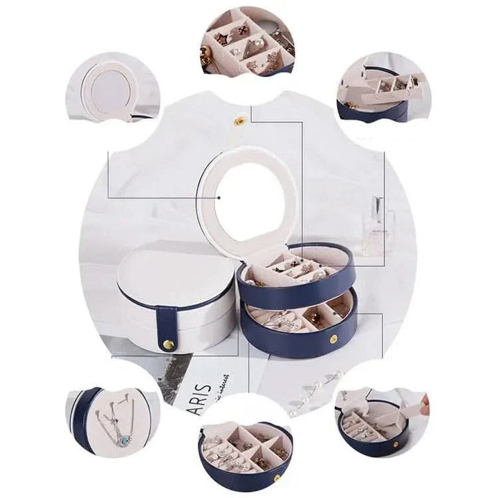 Leather Portable Jewellery Box