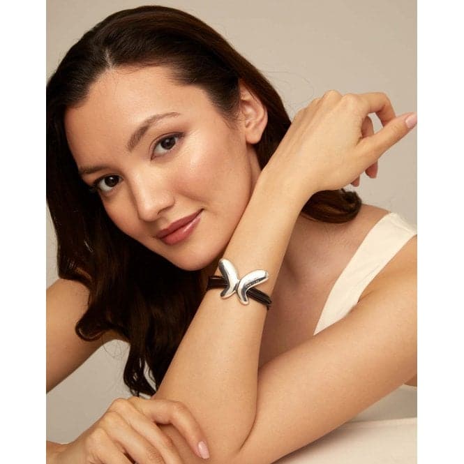 Leather Straps Butterfly Effect Bracelet PUL2377MARMTLUNOde50PUL2377MARMTL