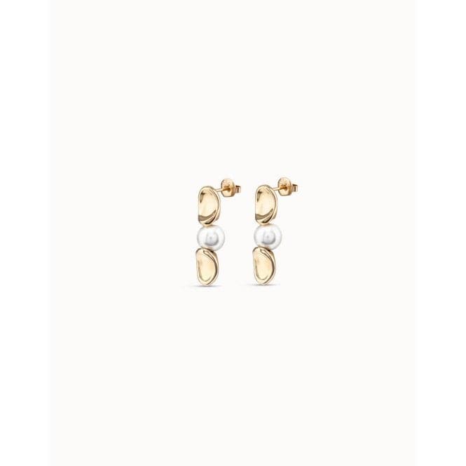 Legend White Metal Pearl Shell EarringsUNOde50PEN0890ORO0000U