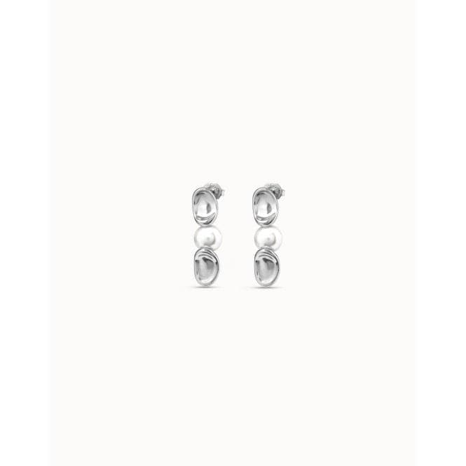 Legend White Metal Pearl Shell EarringsUNOde50PEN0890MTL0000U