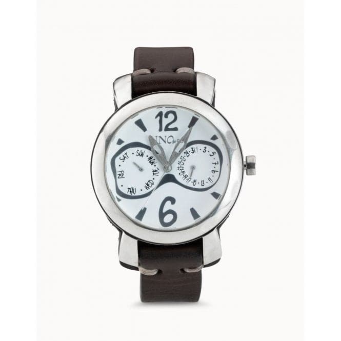 Let'S Catch Up Silver Leather WatchUNOde50REL0104BLNMAR0U