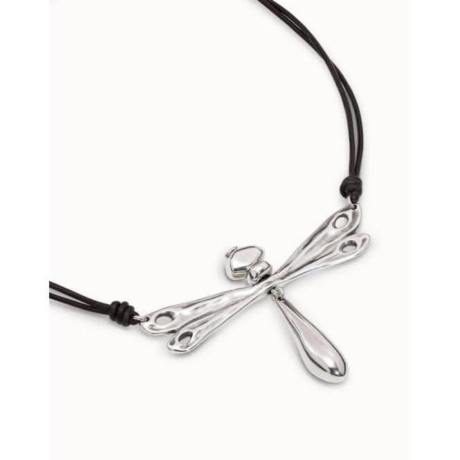 Liberty Silver Leather NecklaceUNOde50COL1752MARMTL0U