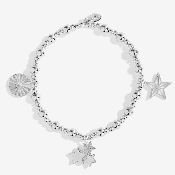 Life's A Charm Congratulations Silver Charm 17.5cm Stretch Bracelet 5313Joma Jewellery5313