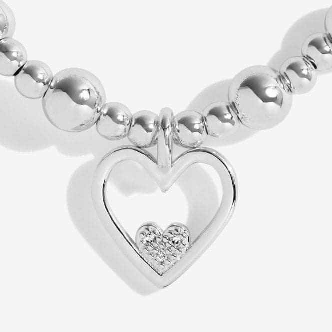 Life's A Charm Forever Family Silver Charm 17.5cm Stretch Bracelet 5312Joma Jewellery5312