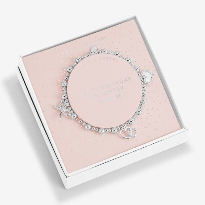 Life's A Charm Happy Birthday Daughter Silver Charm 17.5cm Bracelet 6167Joma Jewellery6167