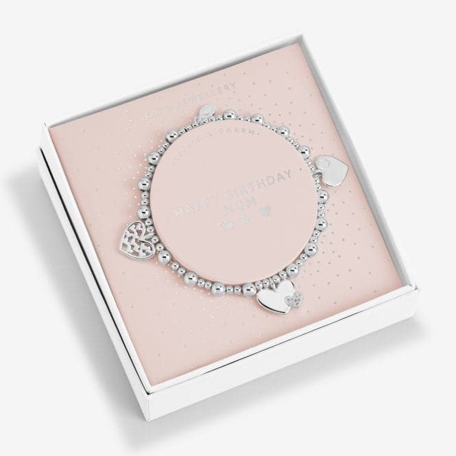 Life's A Charm Happy Birthday Mum Silver Charm 17.5cm Bracelet 6165Joma Jewellery6165