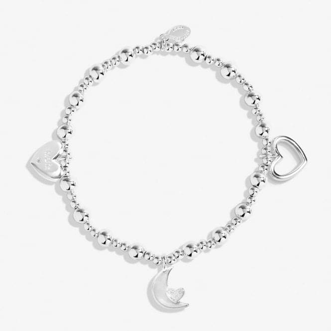 Life's A Charm Love You To the Moon Back Mum Silver Plated 17.5cm Bracelet 6911Joma Jewellery6911