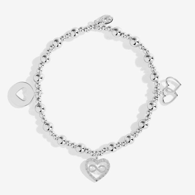 Life's A Charm Lovely Friend Silver Charm 17.5cm Stretch Bracelet 5317Joma Jewellery5317