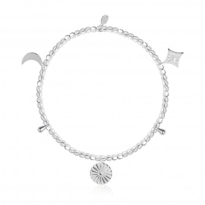 Life's A Charm One In A Million Silver Charm 17.5cm Stretch Bracelet 3899Joma Jewellery3899