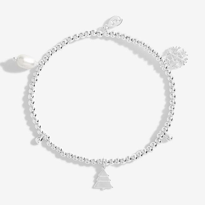 Life's A Charm Winter Wonderland Silver Charm 17.5cm Stretch Bracelet 5435Joma Jewellery5435