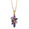 Light Amethyst Iolite Teardrop Marquise Cluster Pendant GP2263MElements GoldGP2263M