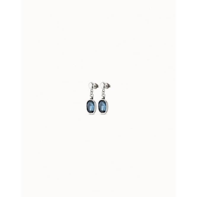 Light It Up Blue Faceted Crystal EarringsUNOde50PEN0848AZUMTL0U