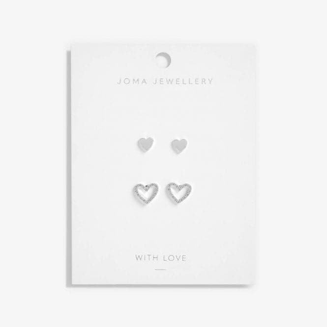 Lila Heart Earring Duo 5913Joma Jewellery5913