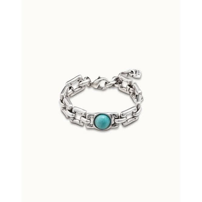 Linda Turquoise Metal Natural Stone BraceletUNOde50PUL2275TQSMTL0U