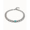 Linda Turquoise Metal Natural Stone NecklaceUNOde50COL1769TQSMTL0U