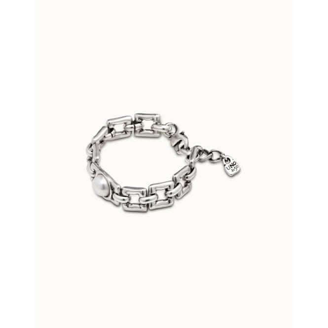 Linda White Metal Pearl Shell BraceletUNOde50PUL2275BPLMTL0U