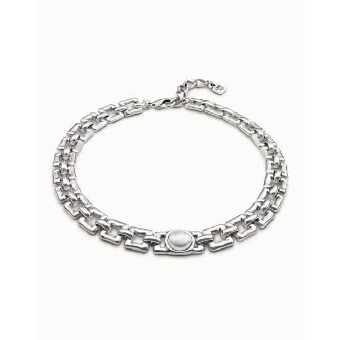 Linda White Metal Pearl Shell NecklaceUNOde50COL1769BPLMTL0U