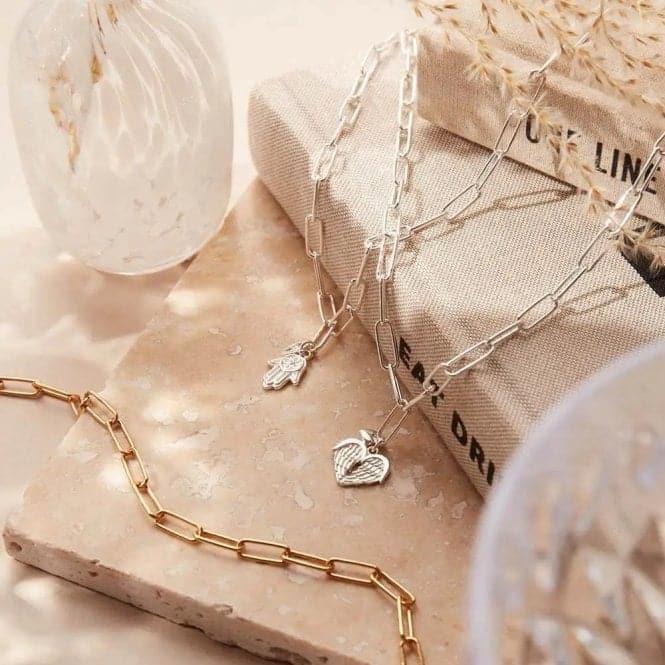 Link Chain Faith and Love Necklace SNLC9211199ChloBoSNLC9211199