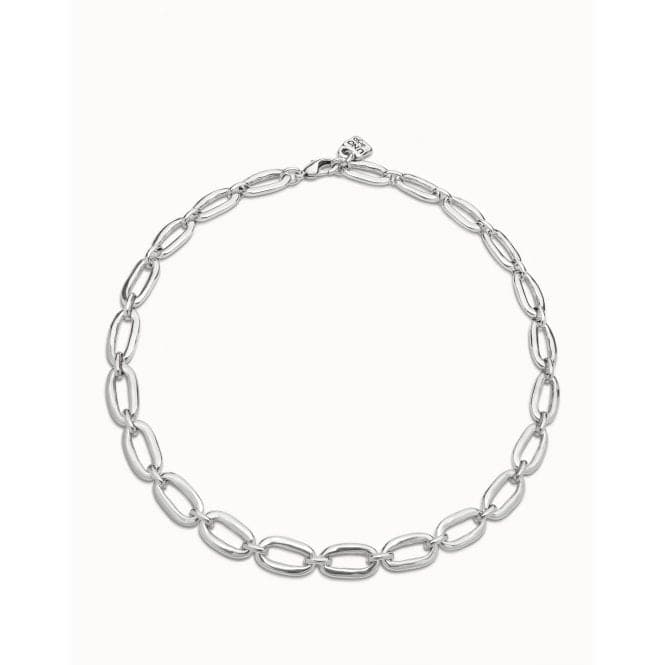 Link Silver Metal NecklaceUNOde50COL0729MTL0000U