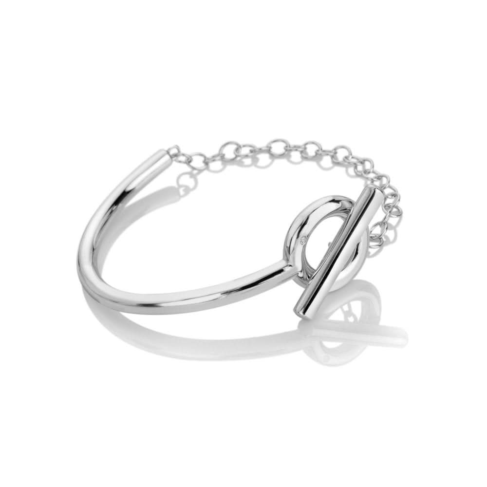 Sterling Silver Linked Half Bangle DC221
