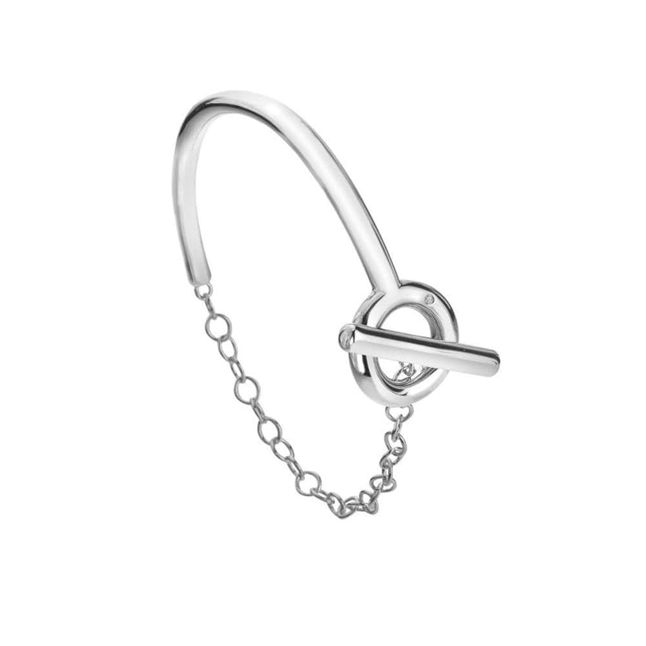 Sterling Silver Linked Half Bangle DC221