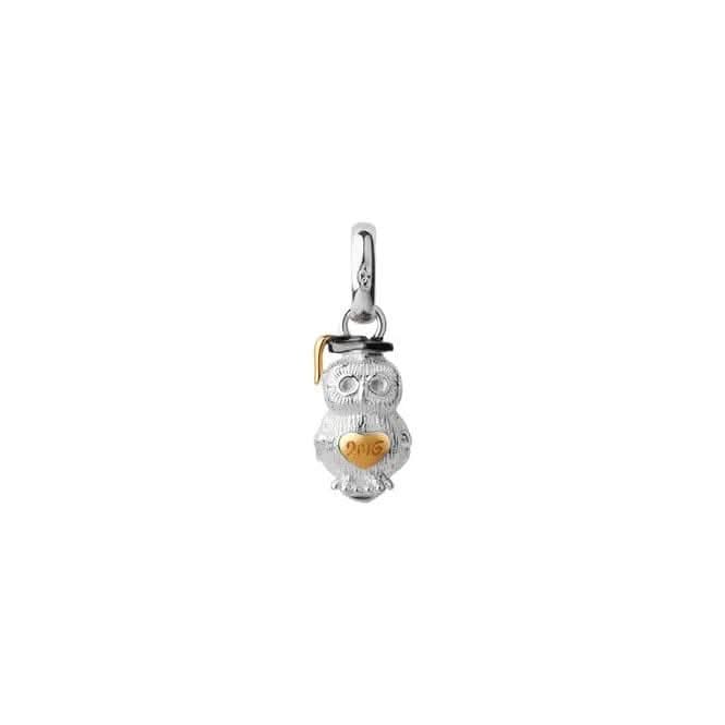 Links Of London Sterling Silver & 18kt Yellow Gold Vermeil 2016 Graduation Owl Charm 5030.2497