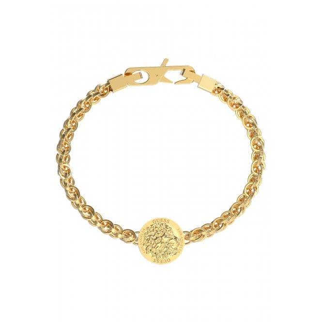 Lion King Wheat 14mm Lion Coin Gold Gents Bracelet UMB03012YGLGuess JewelleryUMB03012YGL