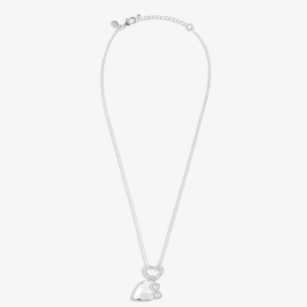 Little Links Heart Clasp Forever Heart Charms Silver Plated Necklace 7548Joma Jewellery7548