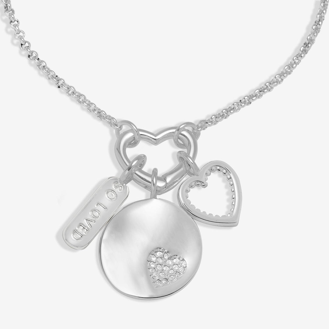 Little Links Heart Clasp So Loved Charms Silver Plated Bracelet 7541Joma Jewellery7541