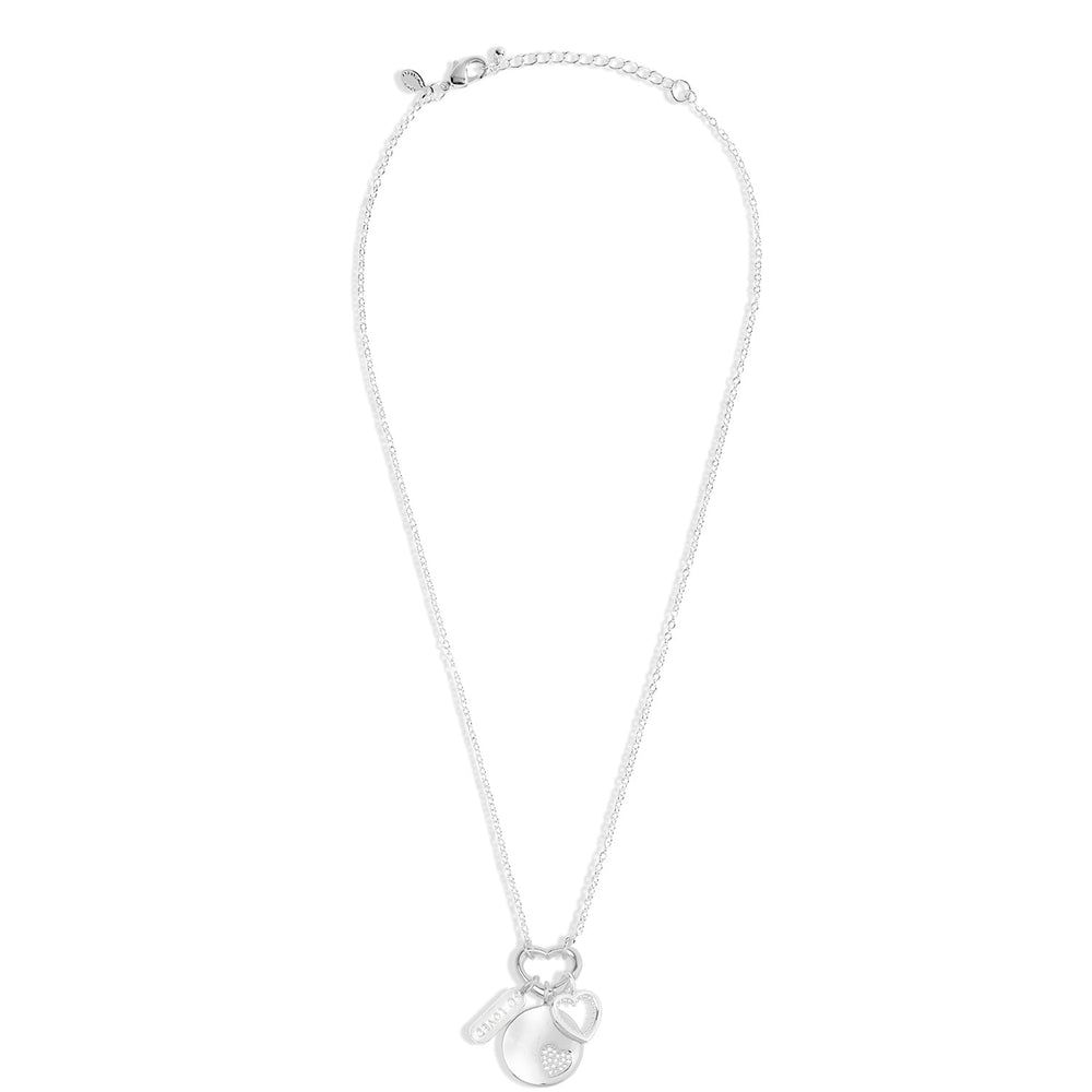 Little Links Heart Clasp So Loved Charms Silver Plated Necklace 7547Joma Jewellery7547