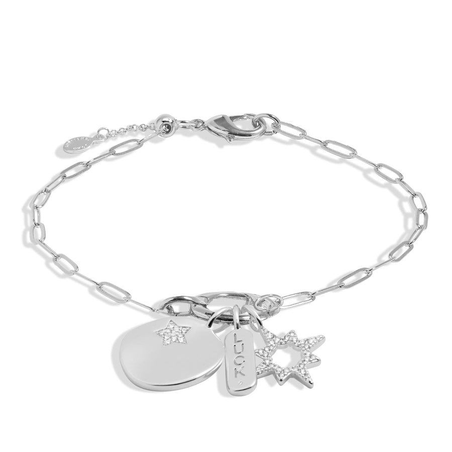 Little Links Oval Clasp Luck Charms Silver Plated Bracelet 7543Joma Jewellery7543