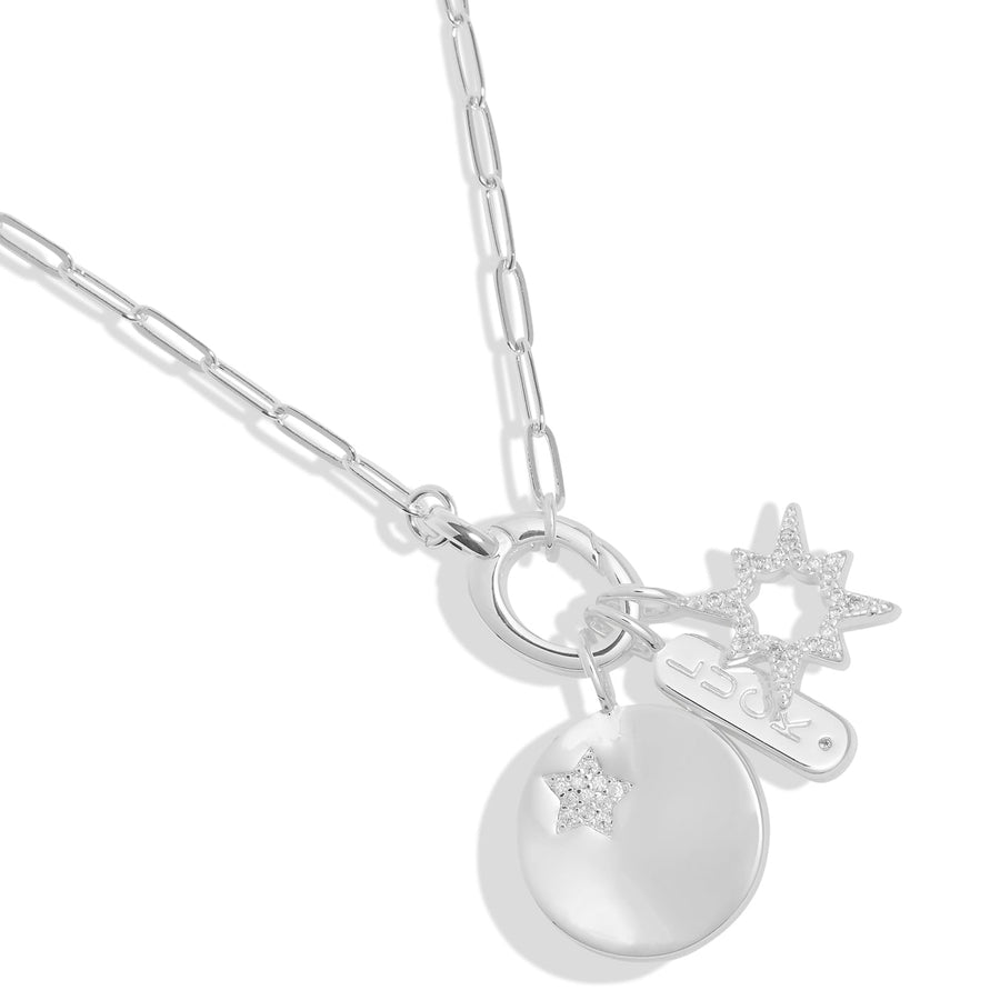 Little Links Oval Clasp Luck Charms Silver Plated Necklace 7549Joma Jewellery7549