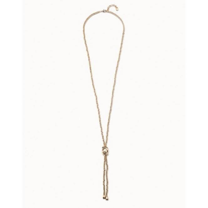 Little Moon White Metal Pearl Shell NecklaceUNOde50COL1691BPLORO0U