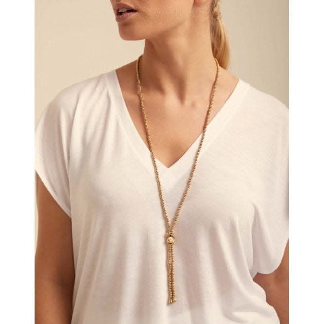 Little Moon White Metal Pearl Shell NecklaceUNOde50COL1691BPLORO0U