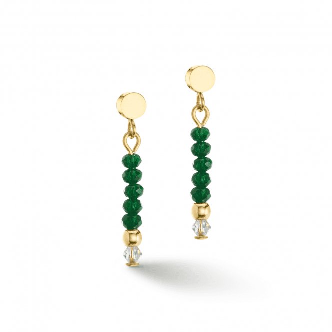 Little Twinkle Gold - Dark Green Earrings 2033/21 - 0521Coeur De Lion2033/21 - 0521