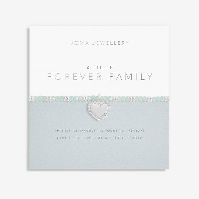 Live Life In Colour Forever Family Silver And Green 17.5cm Bracelet 6225Joma Jewellery6225