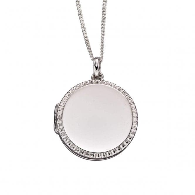 Locket Round Diamond Cut Pendant P4794Fiorelli SilverP4794