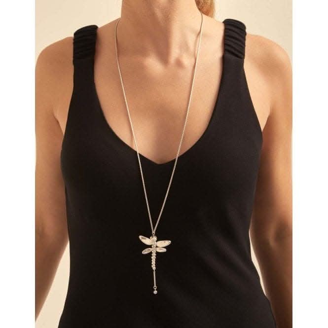Longdragonfly Silver Metal NecklaceUNOde50COL0976MTL0000U