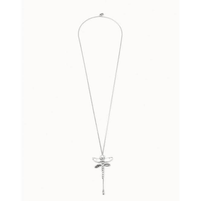 Longdragonfly Silver Metal NecklaceUNOde50COL0976MTL0000U