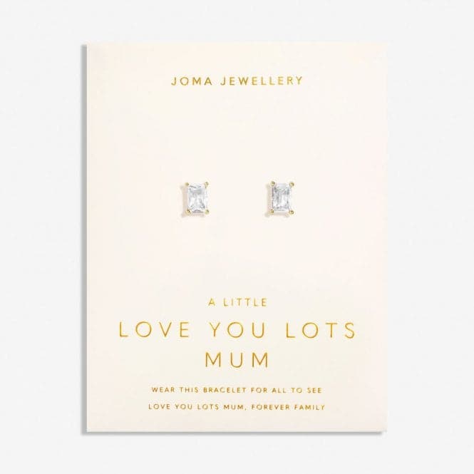 Love From Your Little Ones Love You Lots Mum Gold Plated Stud Earrings 7307Joma Jewellery7307