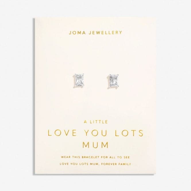 Love From Your Little Ones Love You Lots Mum Silver Plated Stud Earrings 7306Joma Jewellery7306