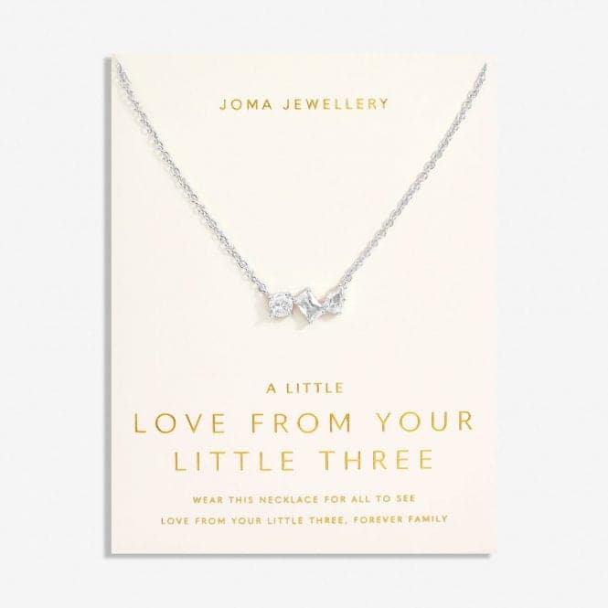 Love From Your Little Ones three Silver Plated 46cm + 5cm   Necklace 7300Joma Jewellery7300