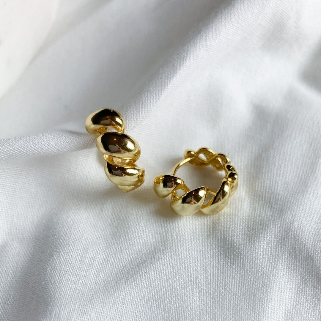 Love Local Chunky Croissant Hoops 2cmLove Local JewelleryER20102 - G