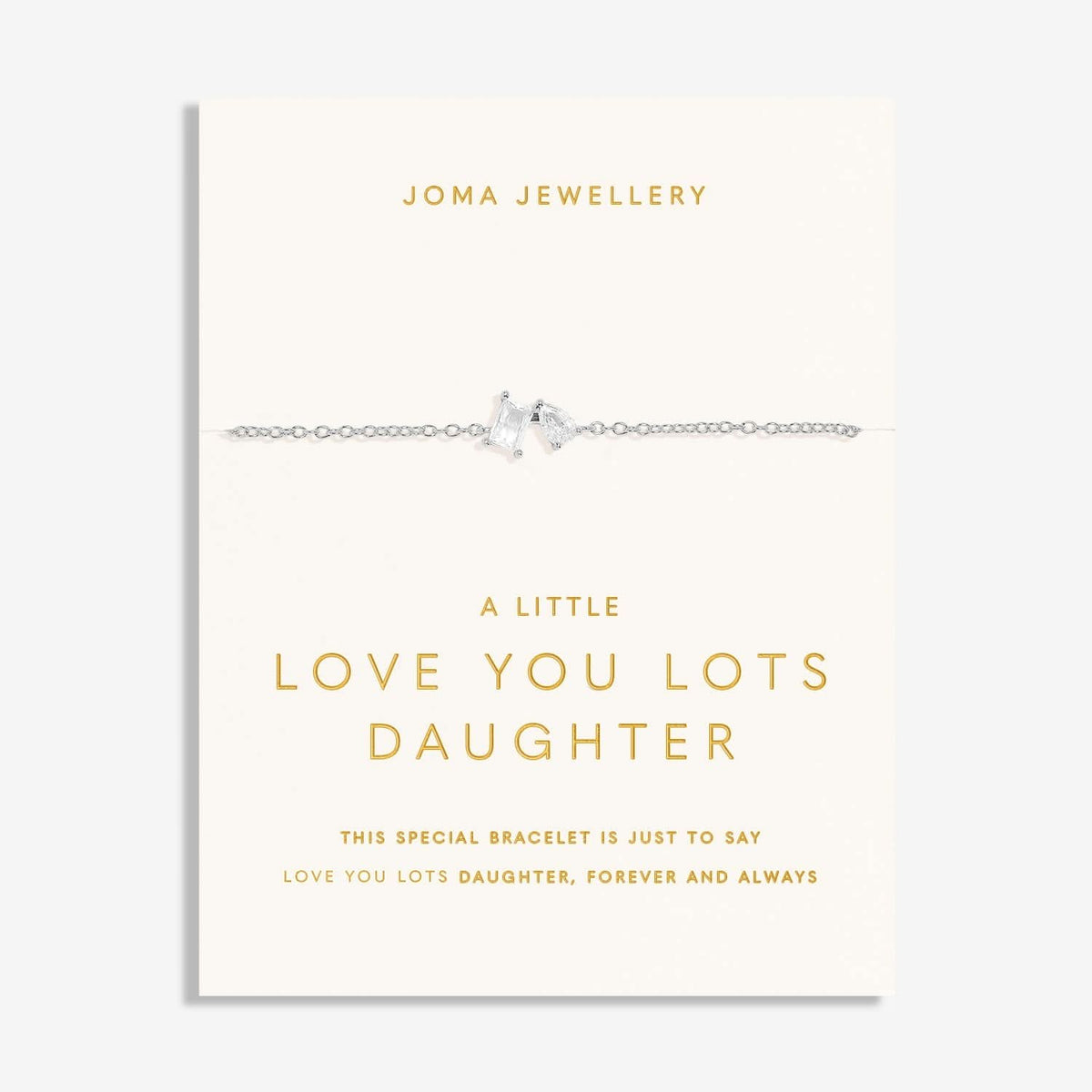 Love You Lots Love You Daughter Silver Plated Bracelet 7703Joma Jewellery7703